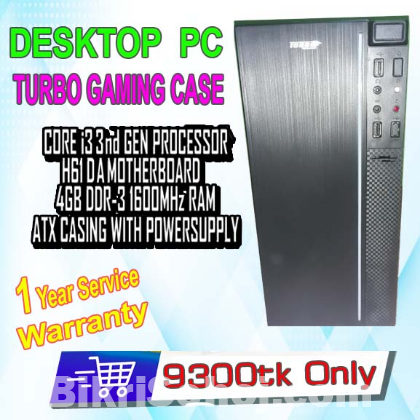 DESKTOP PC i3 3rd GEN TURBO GAMING CASE